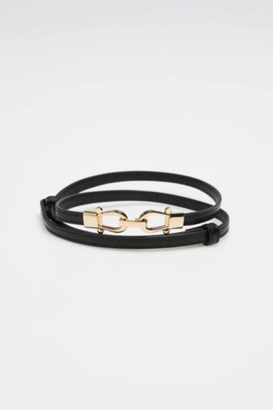 Pasek damski, czarny, Moodo