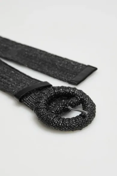 Pasek damski, czarny, Moodo