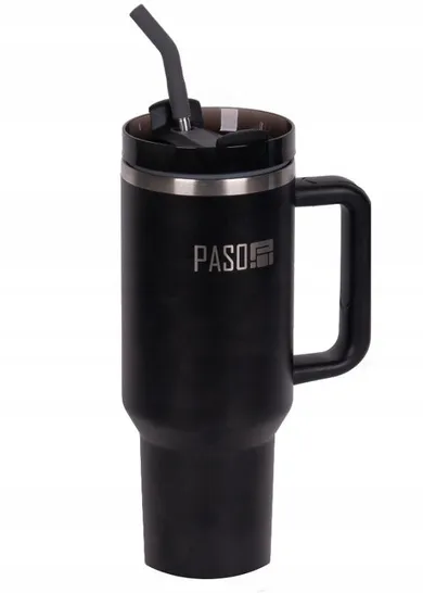 Paso, kubek ze stali nierdzewnej, czarny, 1200 ml