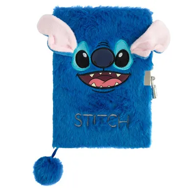 Paso, Lilo i Stitch, pamiętnik z kłódką, pluszowy, 96 kartek, linia, niebieski