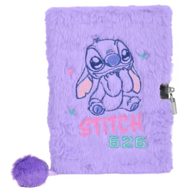 Paso, Lilo i Stitch, pamiętnik z kłódką, pluszowy, A5, 96 kartek, linia, fioletowy, Dreamer