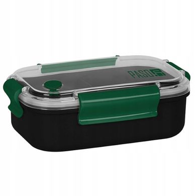 Paso, lunchbox, czarno-zielony