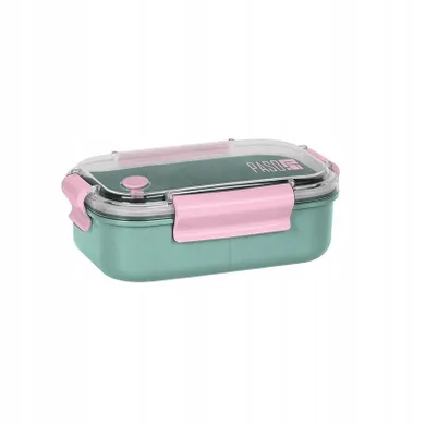 Paso, lunchbox, zielono-różowy