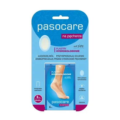 Pasocare, Specialist Plus, plastry hydrokoloidowe na pęcherze, na pięty, 6 szt.