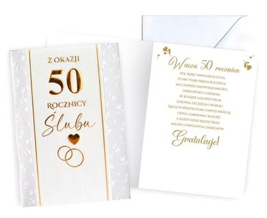 Passion Cards, karnet, Rocznica Ślubu 50