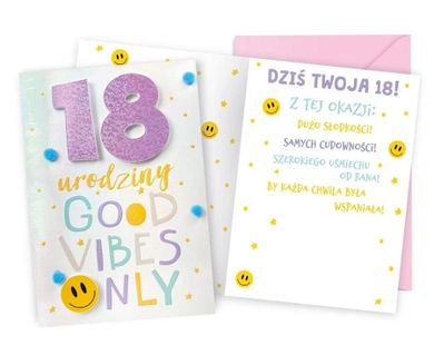 Passion Cards, karnet, Urodziny 18