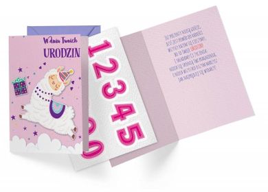 Passion Cards, kartka z kopertą, urodziny, B6, lama