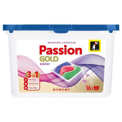 Passion Gold, kapsułki do prania 3w1, kolor, 16 szt.