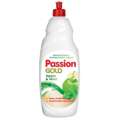 Passion Gold, płyn do mycia naczyń, apple & mint, 850 ml