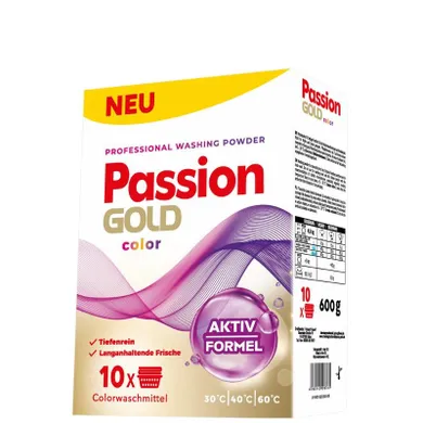 Passion Gold, Professional, proszek do prania, kolor, 600 g