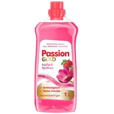 Passion Gold, uniwersalny płyn do mycia podłóg, tulipan i liczi, 1 l