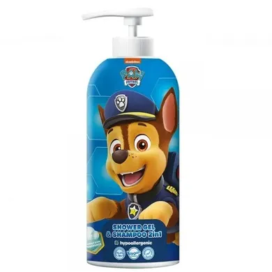 Paw Patrol, Chase, żel pod prysznic i szampon, 2w1 Guma Balonowa, 1000 ml