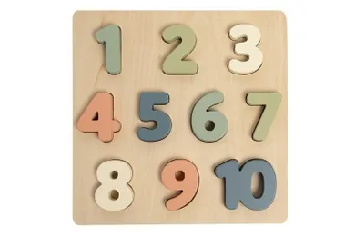 Pearhead, drewniane puzzle z numerkami, 10 elementów
