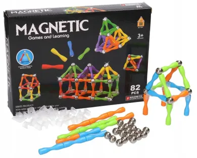 Pegaz Toys, klocki magnetyczne, 82 elementy