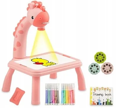 Pegaz Toys, projektor do nauki rysowania, różowy