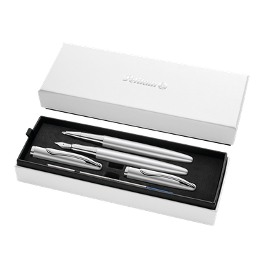 Pelikan, Jazz Noble Elegance, pióro kulkowe + pióro wieczne, Silver