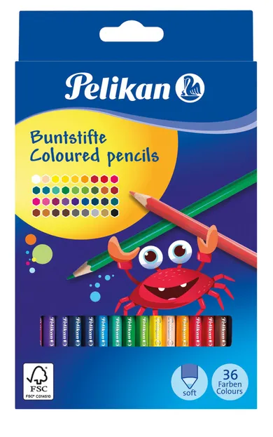 Pelikan, kredki, 36 kolorów