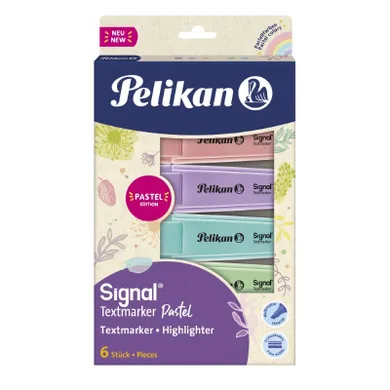 Pelikan, Signal Pastel, zakreślacz, 6 kolorów