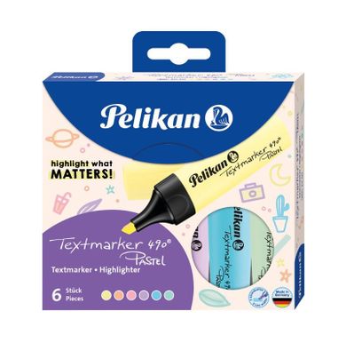 Pelikan, zakreślacz, pastelowy, 6 kolorów