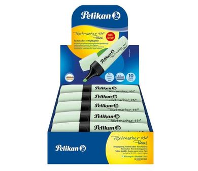 Pelikan, zakreślacz, pastelowy, zielony, 10 szt.