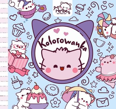 Pempe the Pink Cat. Minikolorowanka