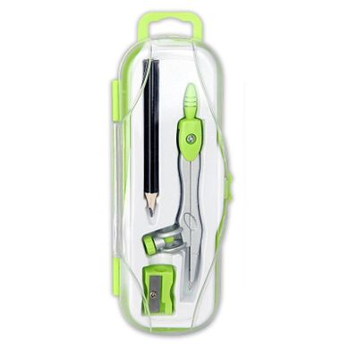 Penmate, cyrkiel szkolny z ołówkiem, zielony