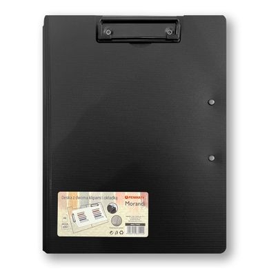 Penmate, deska z dwoma klipami i okładką A4/A3, czarna