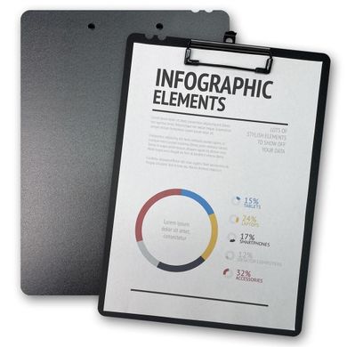 Penmate, deska z klipem A4, morandi czarna