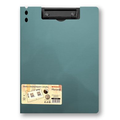 Penmate, deska z klipem i okładką A4, morandi niebiesko-szara