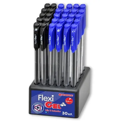 Penmate, Flexi Gel, długopis żelowy, 0,6 mm, 30 szt.