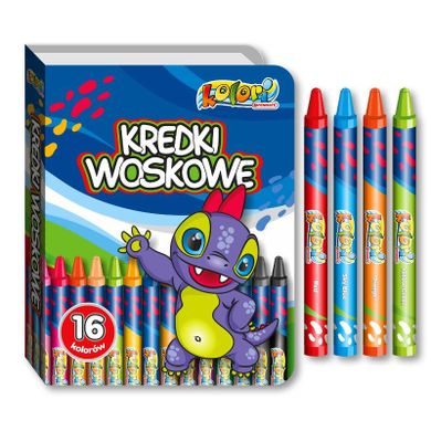 Penmate, Kolori Premium, Dino, kredki woskowe, 16 kolorów