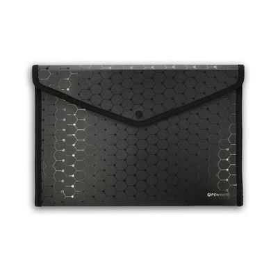 Penmate, koperta PP na zatrzask, czarna, A4, 1 szt.