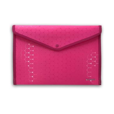 Penmate, koperta PP na zatrzask, różowa, A4, 1 szt.