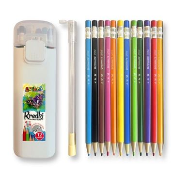 Penmate, kredki + temperówka, 12 kolorów