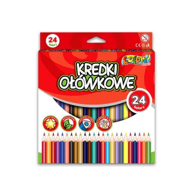 Penmate, kredki ołówkowe, trójkątne, 24 kolory