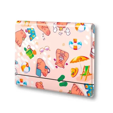 Penmate, teczka łamana na gumkę, A4, nierysująca, kapibara plaża