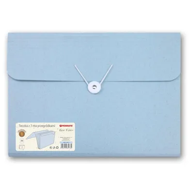 Penmate, teczka z przegródkami A4, niebieska