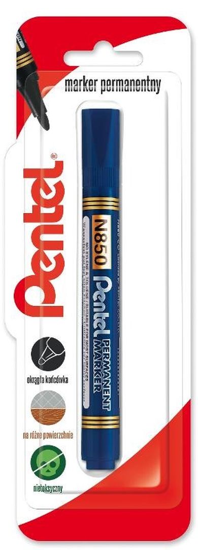 Pentel, marker permanentny z okrągłą końcówka, niebieski, 1 szt.