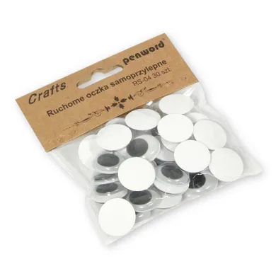 Penword, dekoracje, ruchome oczka, samoprzylepne, 20 mm, 30 szt.