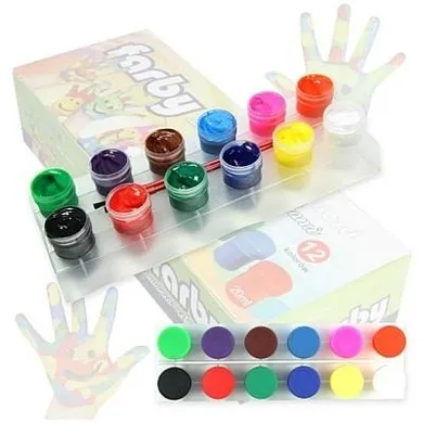 Penword, farby do malowania palcami, 12 kolorów, 20 ml