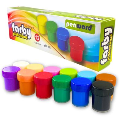 Penword, farby plakatowe, 12 kolorów