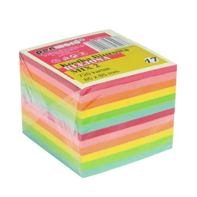 Penword, kostka biurowa klejona, kolorowa, 85-85 mm, 720 szt.