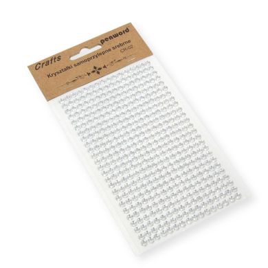Penword, kryształki samoprzylepne, srebrne, 5 mm