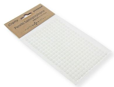 Penword, perełki samoprzylepne, białe, 6 mm