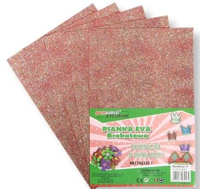 Penword, pianka multicolor, brokat, 20-30, 5 szt.