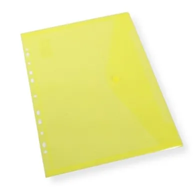Penword, teczka A4 kopertowa z europerforacją, żółta