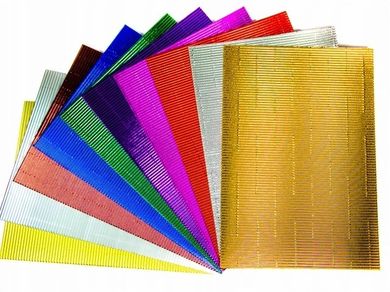 Penword, tektura, A4, falista, metallic, 10 szt.