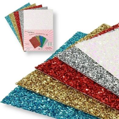 Penword, tektura A4, gładka, brokat, 3D, 5 kolorów