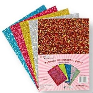 Penword, tektura A4, gładka, holographic point, 5 kolorów