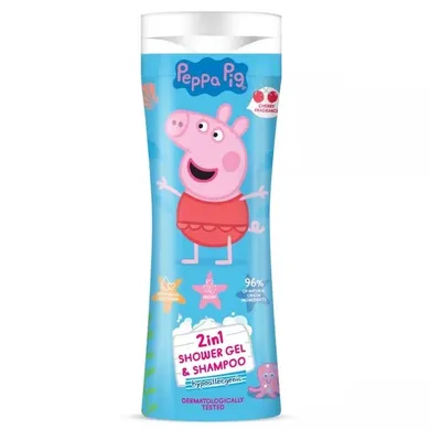 Peppa Pig, żel pod prysznic i szampon 2w1, wiśnia, 300 ml